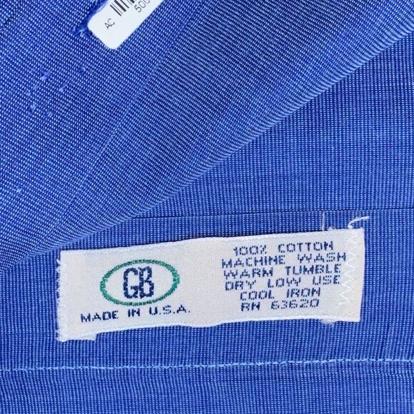 Gitman Bros. Classic Poplin Blue Dress Shirt Made in 16 / 33 Large Made in USA - Picture 6 of 12